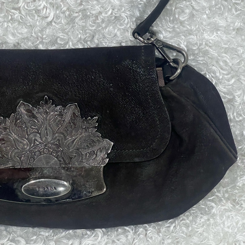 Prada Brown Leather Shoulder Bag - Picture 3 of 16